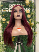 Load image into Gallery viewer, Burgundy lace closure wig
