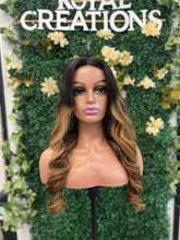 Load image into Gallery viewer, 1b/honey blonde ombré pre cut and pre plucked closure wig
