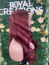 Load image into Gallery viewer, Burgundy body wave lace frontal wig
