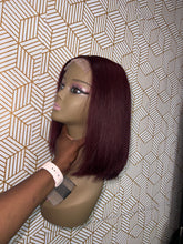 Load image into Gallery viewer, Burgundy 4x4 Transparent Lace Closure Wig
