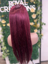 Load image into Gallery viewer, Burgundy lace closure wig
