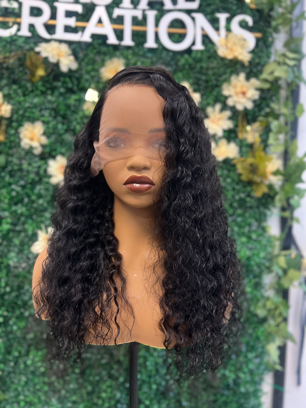 Deep wave lace frontal wig