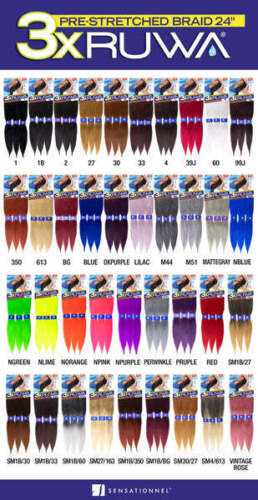 Ruwa 3x 24 inch Braiding Hair